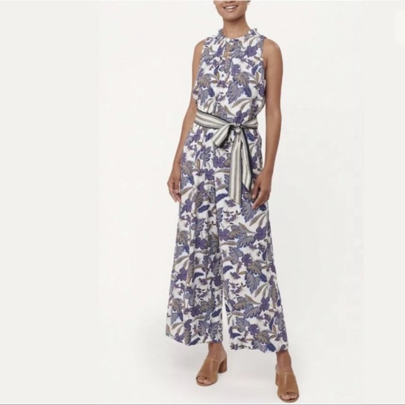 LOFT Floral Crop Jumpsuit - Picture 4 of 4